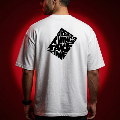 Men's Stylish Premium Drop Shoulder - White